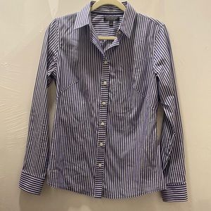 Banana Republic Button Down, Stripe, Blue/ White, size 6/ M